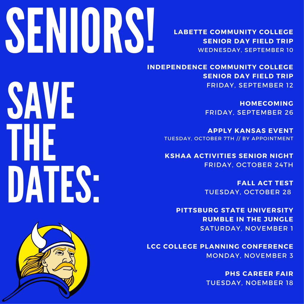 Fall 2025 Save the Dates for Seniors