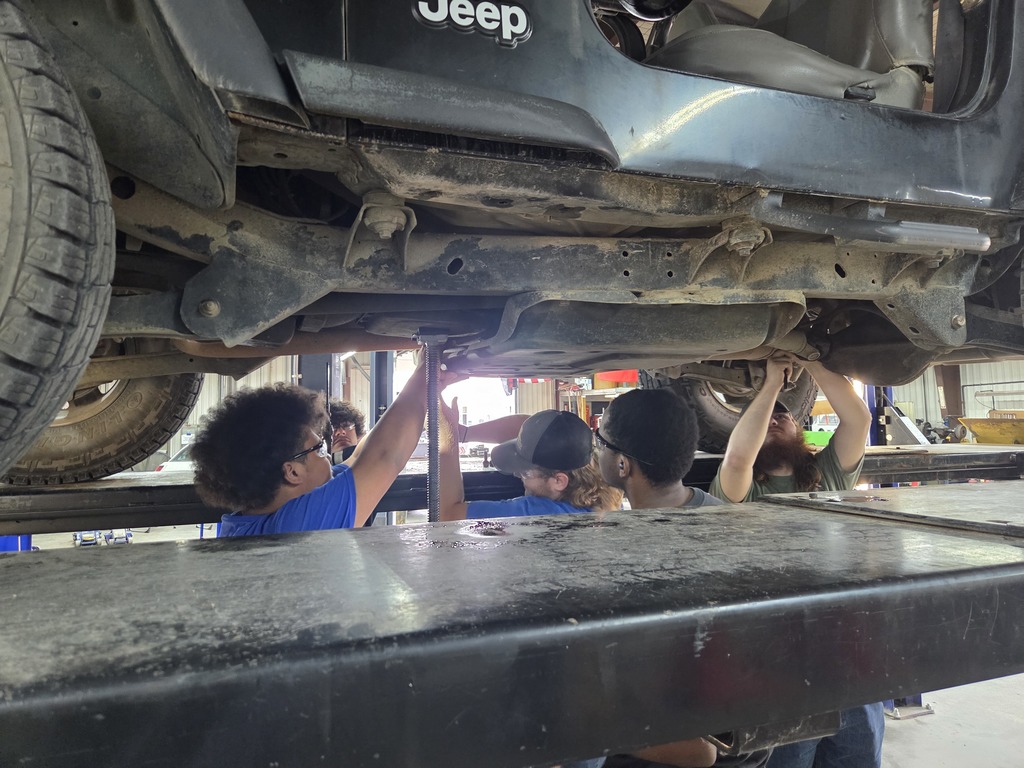 Students removing transmission #1
