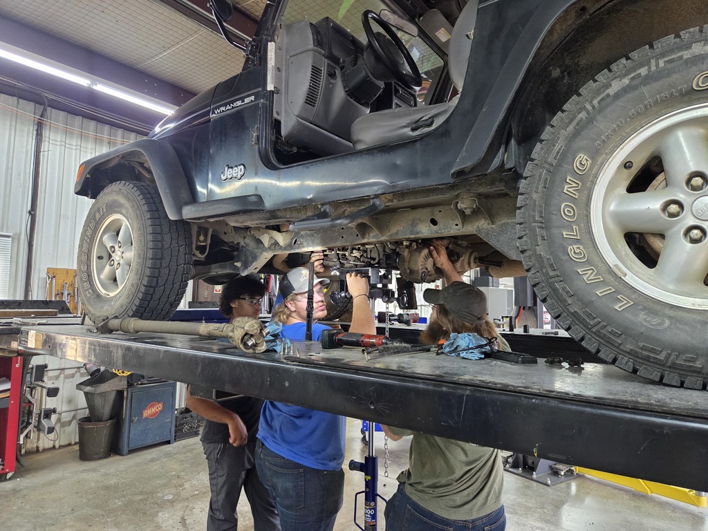 Students removing transmission 2