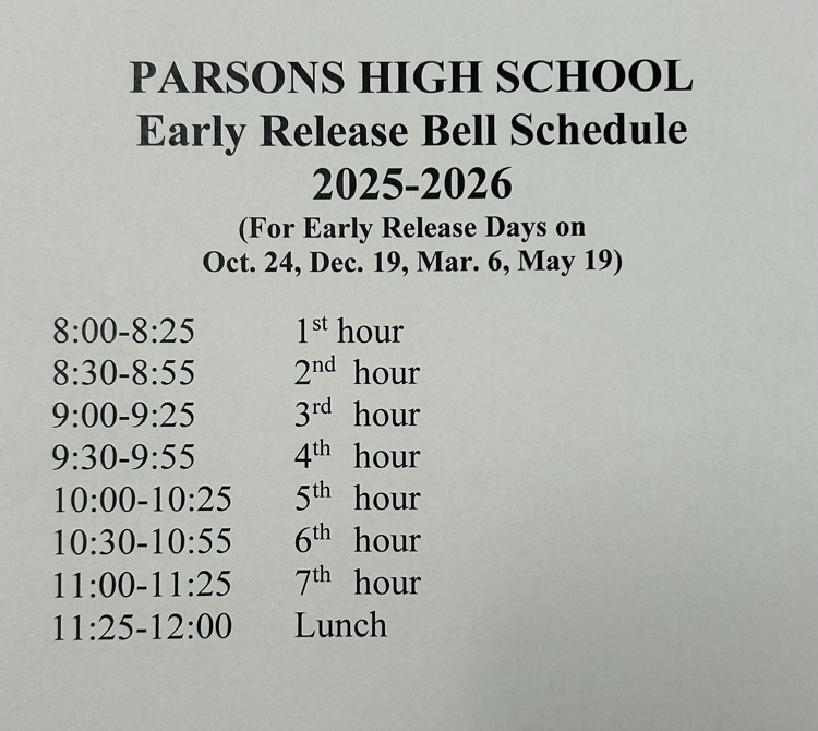 early release bell schedule