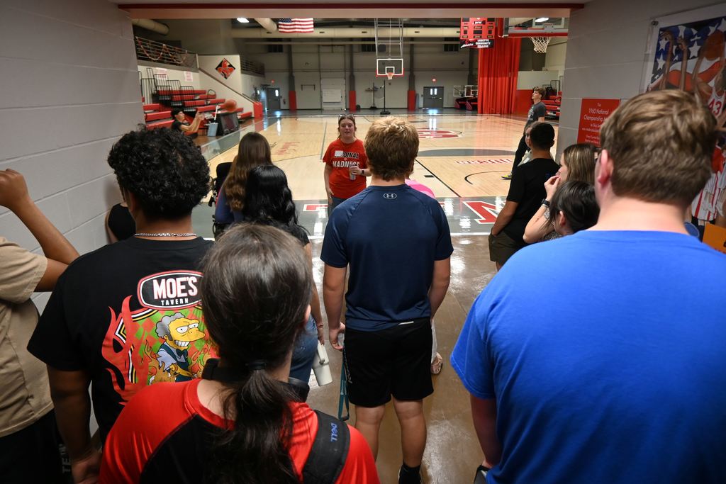 Students visit the gymnasium and other athletic facitlities.
