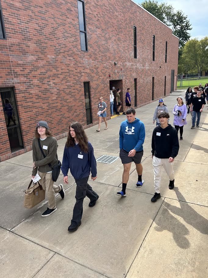 Students tour the campus