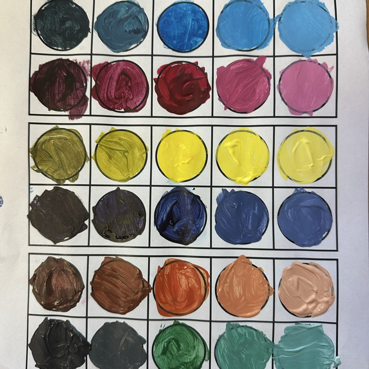 Mixing Tints and Shades of Primary and Secondary Colors