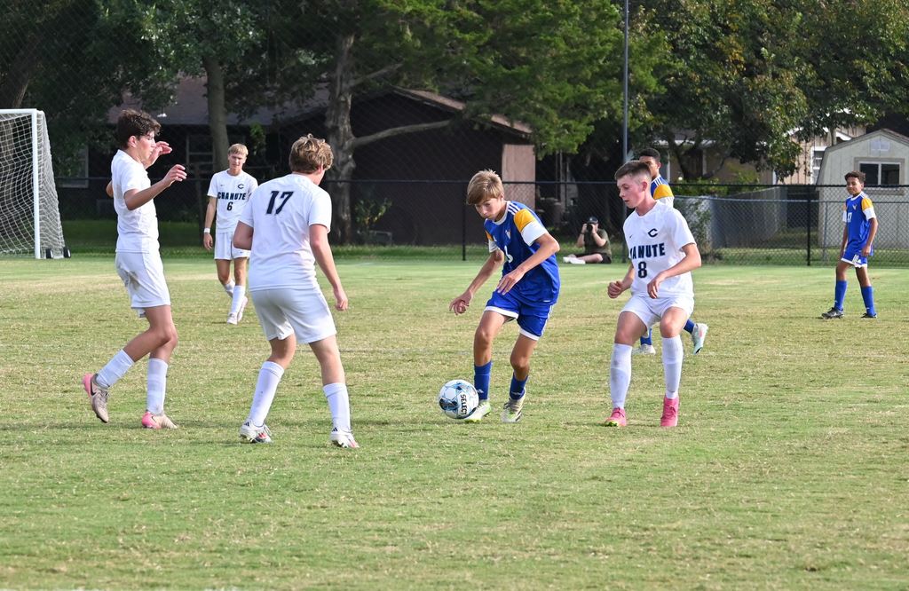 PHS students play soccer against Chanute.