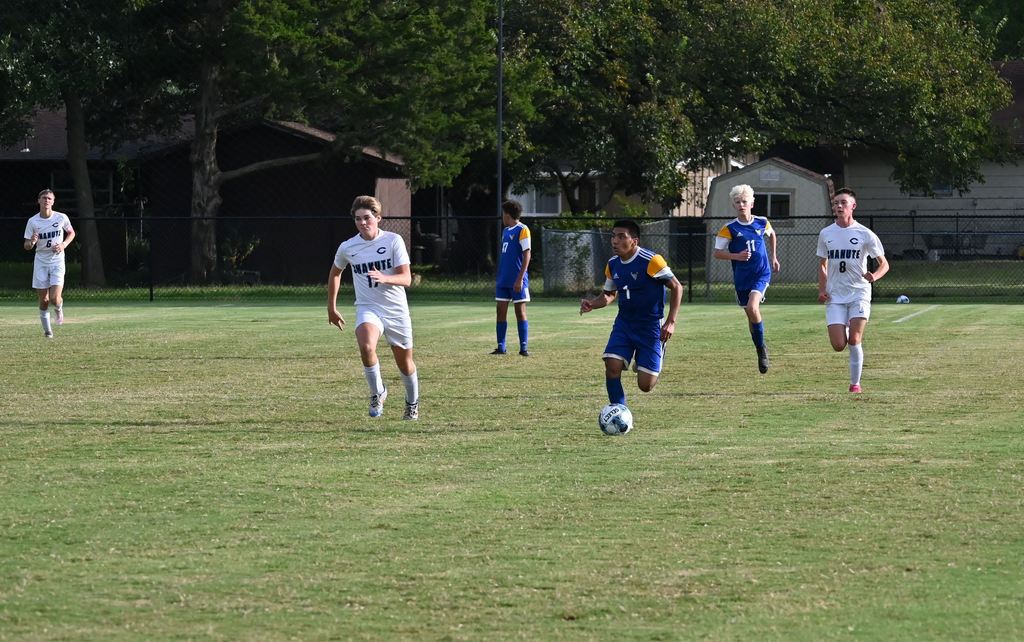 PHS students play soccer against Chanute.