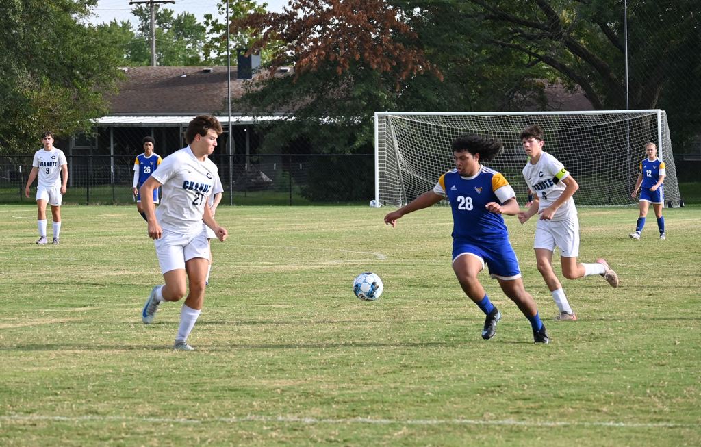 PHS students play soccer against Chanute.