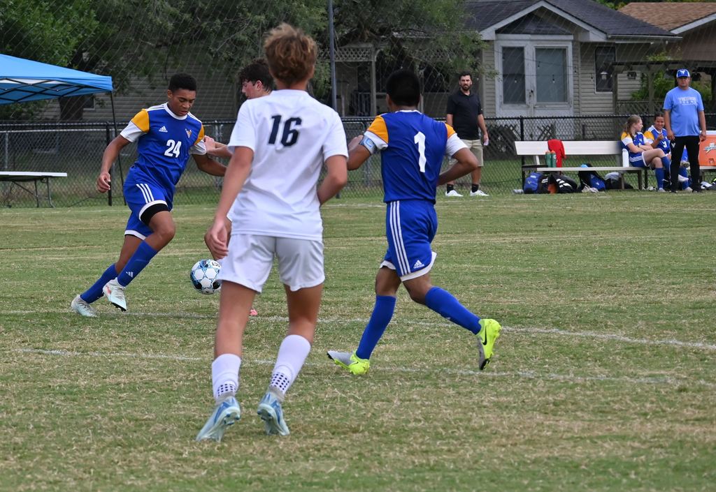 PHS students play soccer against Chanute.