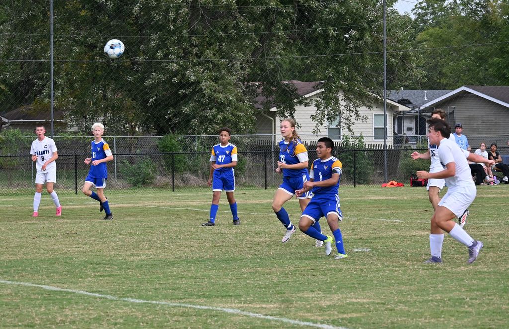 PHS students play soccer against Chanute.