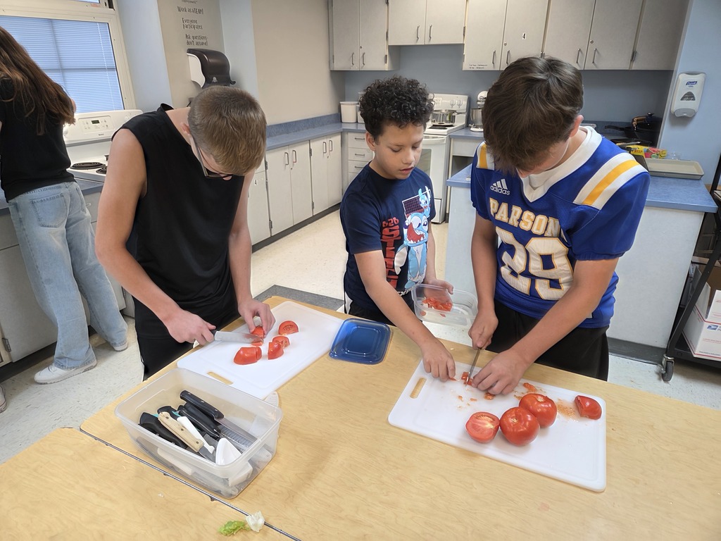 Cutting up vegetables
