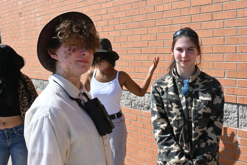 A student from Safari tent has foot prints on her face.