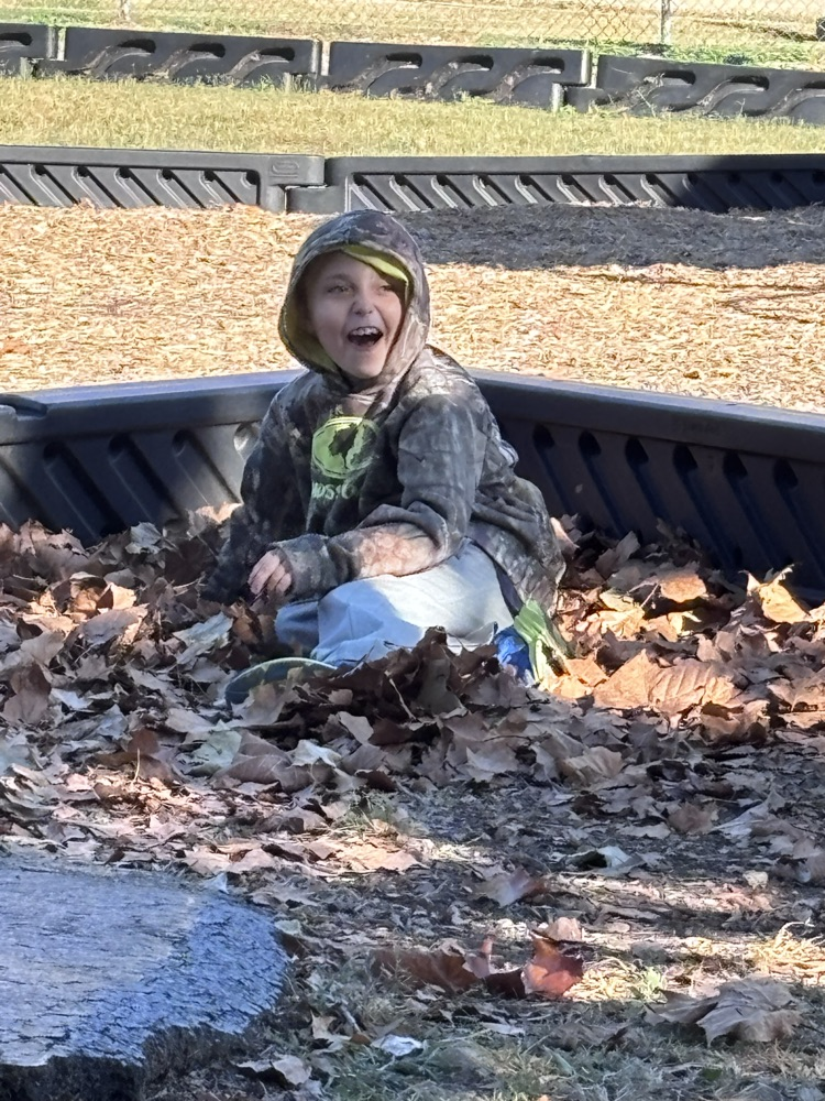 chilling in leaves
