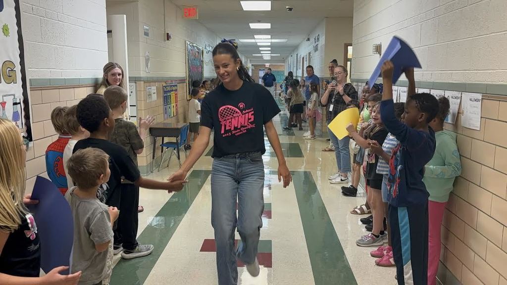 Students cheer on Kadence Ball.