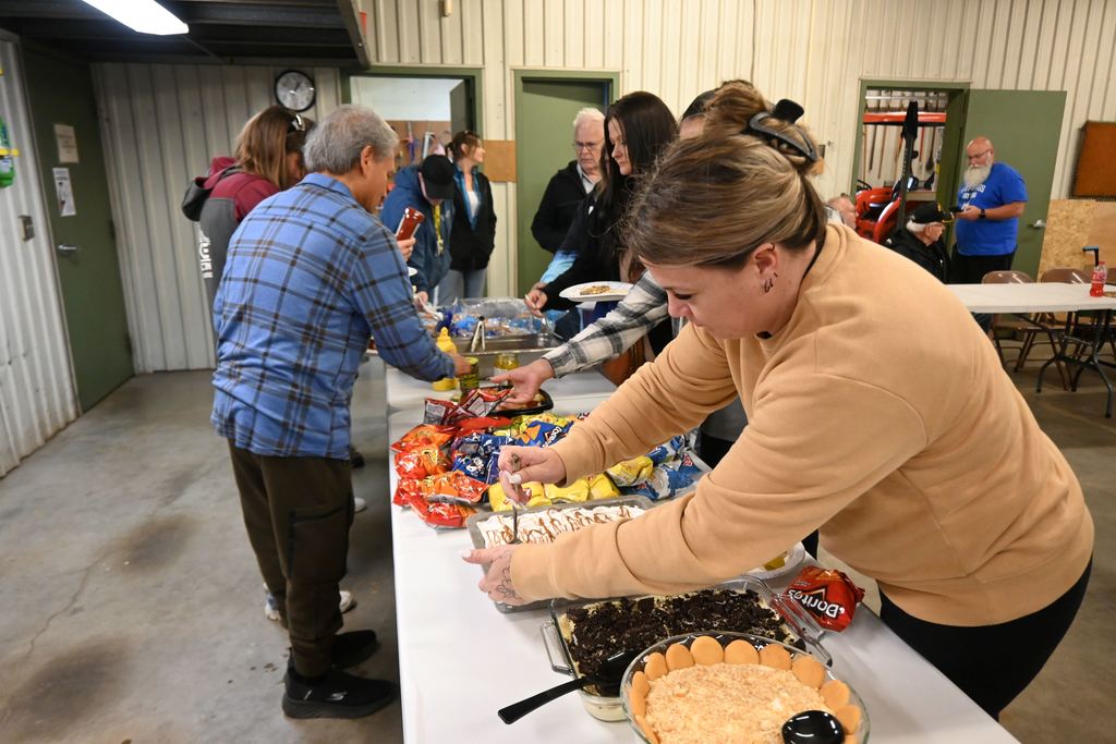 Bus monitors and drivers get lunch.