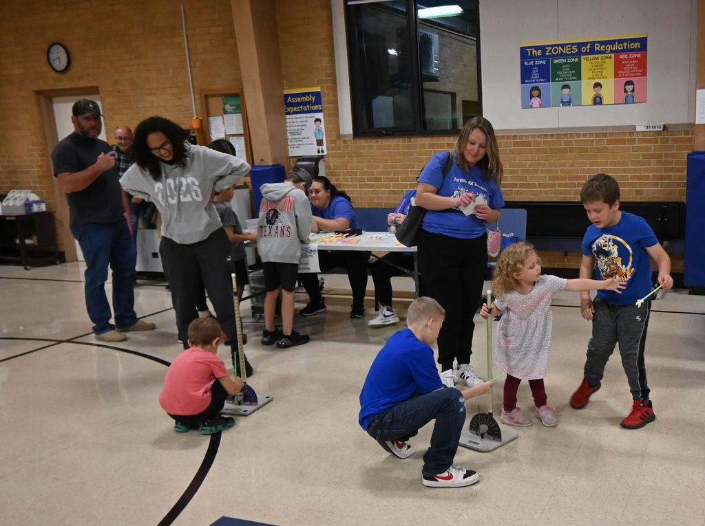 Children had lots of fun with the straw rocket launchers.