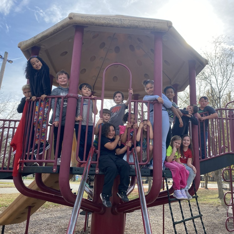 students posing at the park 
