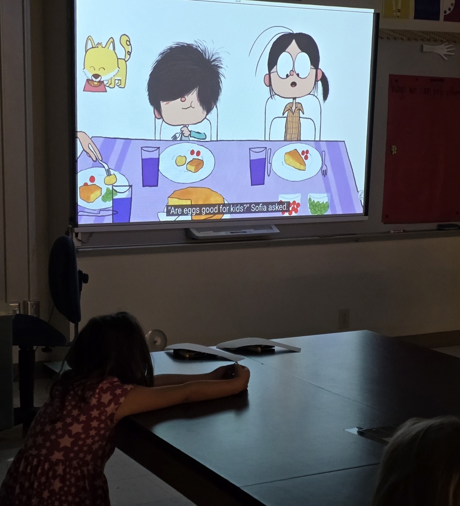 girl watching the story on a screen