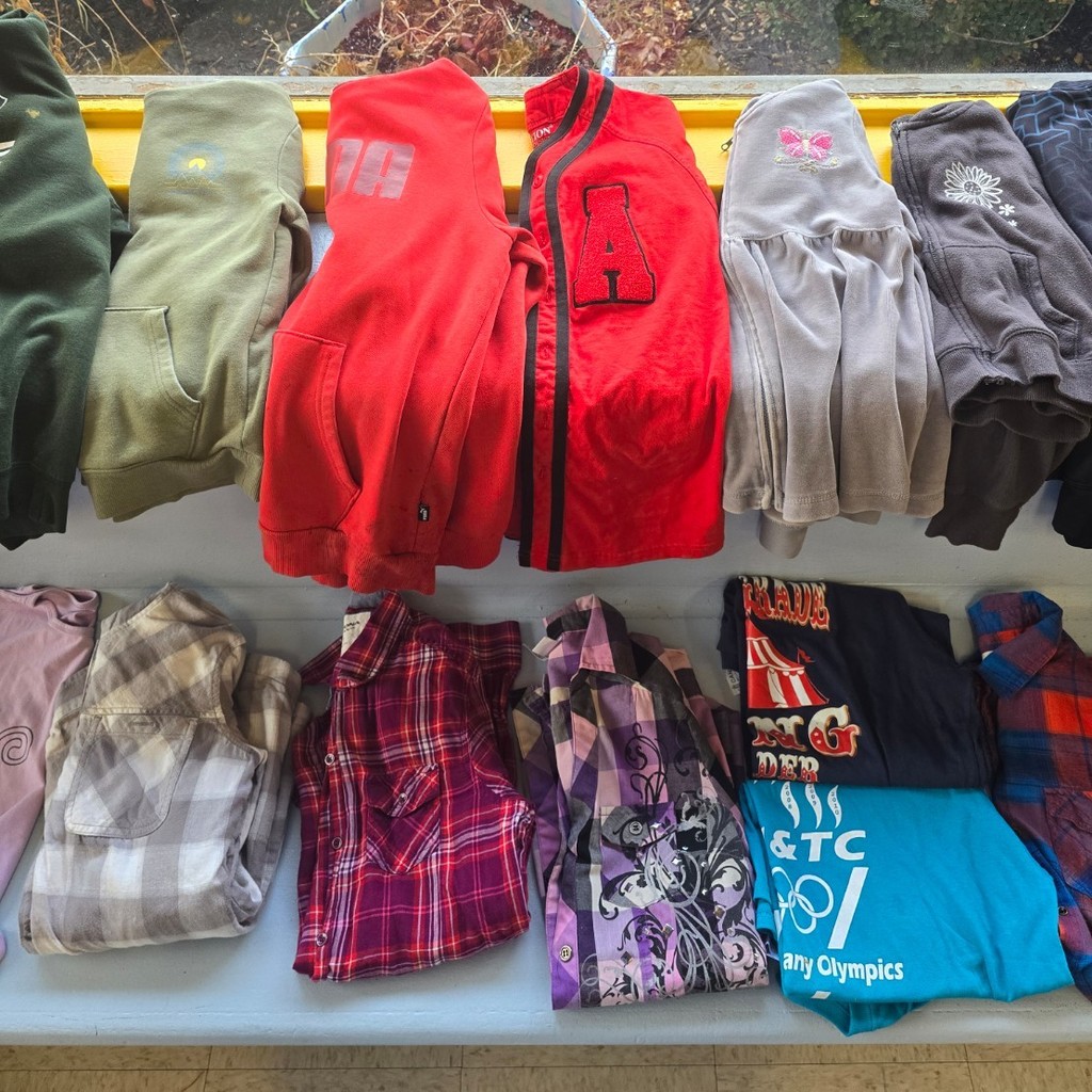 multi colored shirts