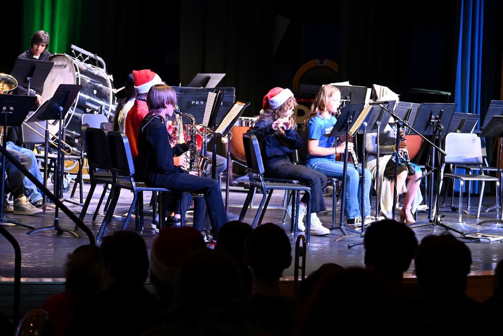 Advanced band students perform. 