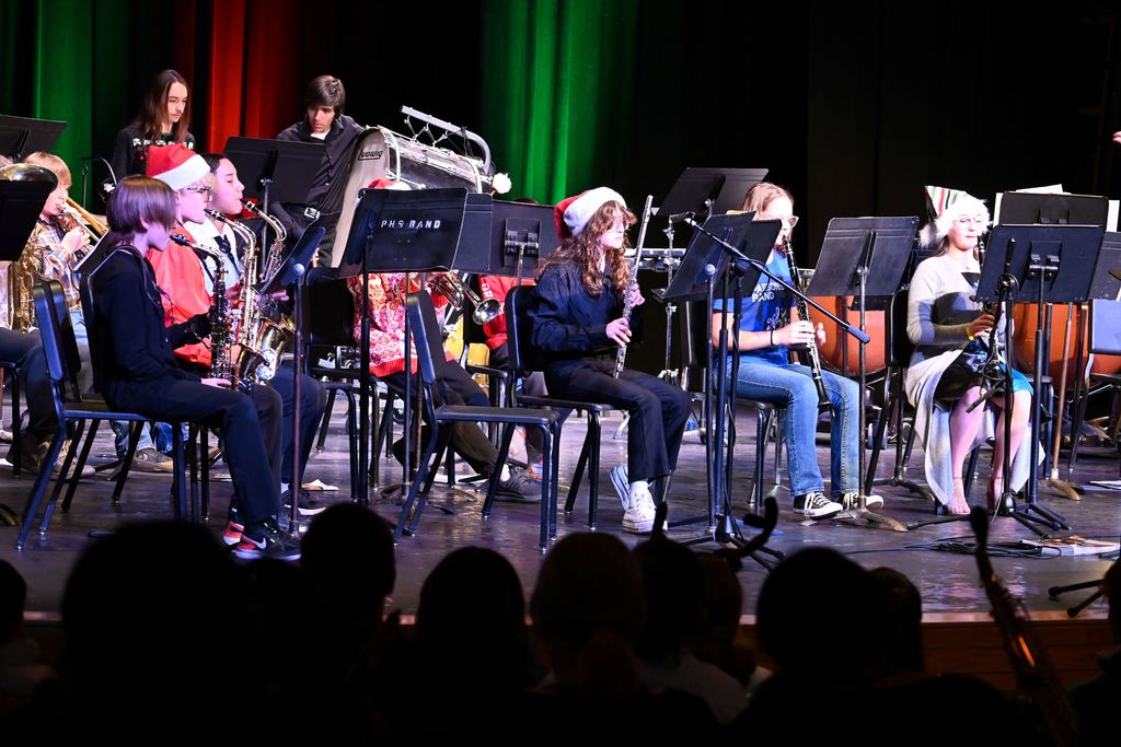 Advanced band students perform. 
