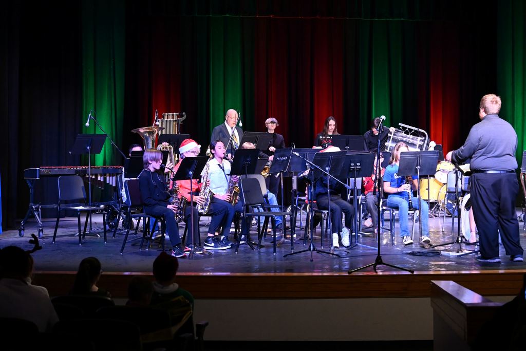 Advanced band students perform. 