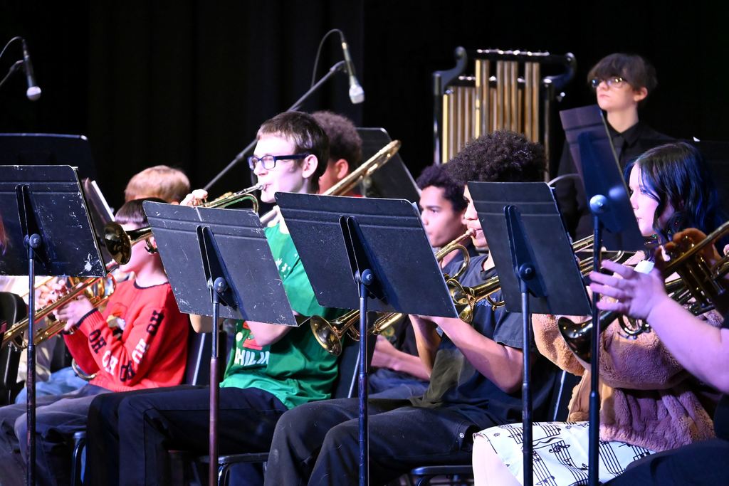 Parsons Middle School and Parsons High School Band students combined their talents to perform a couple of holiday numbers spreading Christmas cheer during the annual Christmas Concert Wednesday night.