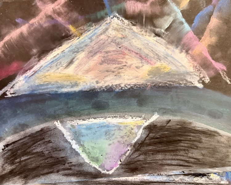 6th Grade Chalk & Oil Pastel Winter Landscapes