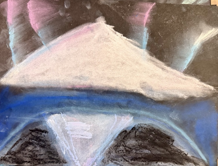 6th Grade Chalk & Oil Pastel Winter Landscapes