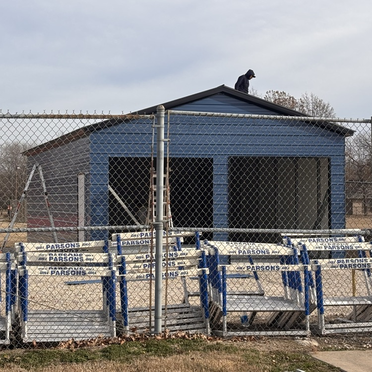 The new track shed is nearly complete. 
