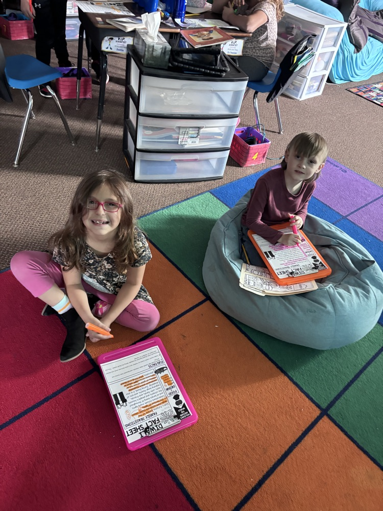 working hard on the lap books 