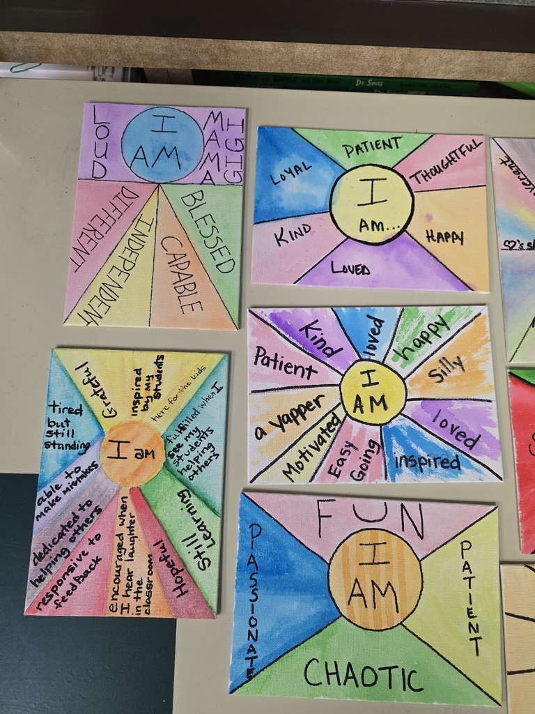 colorful paintings of I am statements