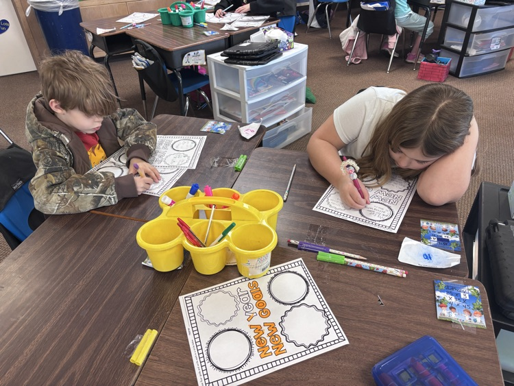 We are working hard making our new 2026 school year goals. 