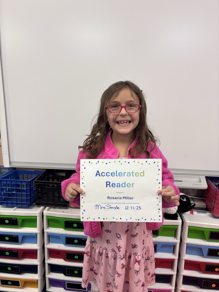 Mrs. Strode's 2nd grade class did great earning their second 9 weeks awards. 