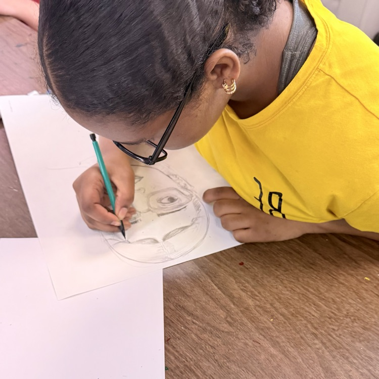 7th & 8th Grade Art I & Advanced Self Portraits 