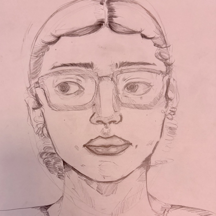 7th & 8th Grade Art I & Advanced Self Portraits 