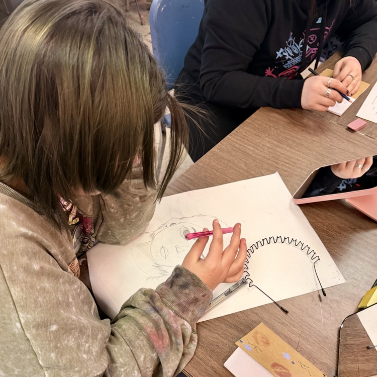 7th & 8th Grade Art I & Advanced Self Portraits 