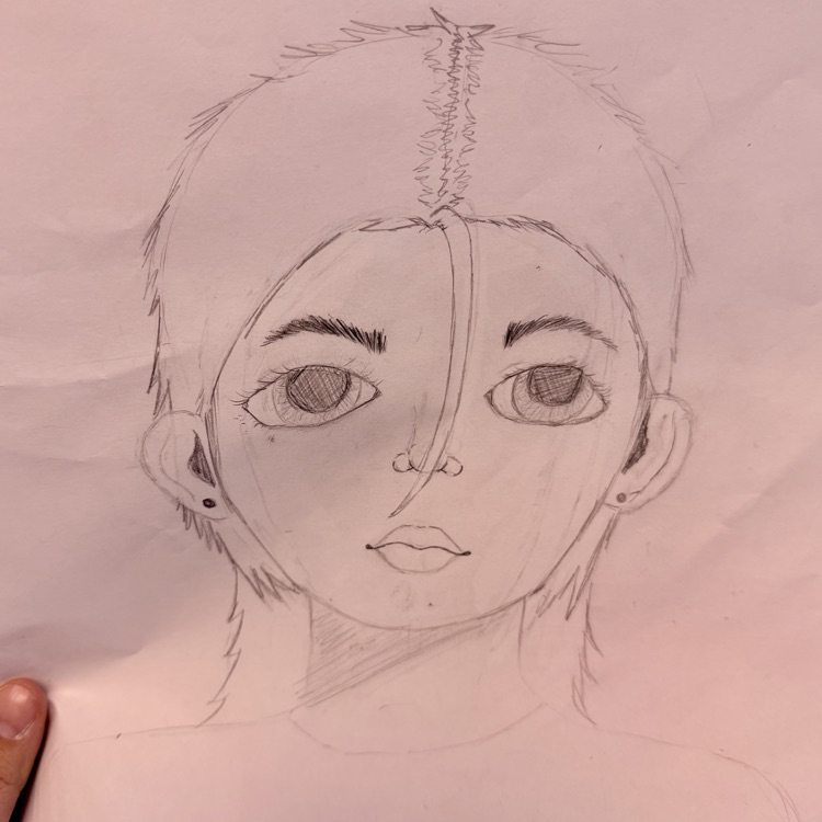 7th & 8th Grade Art I & Advanced Self Portraits 