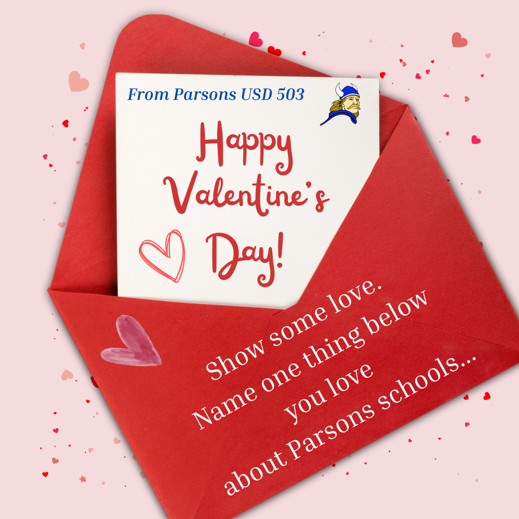 Envelope and Card wishing a Happy Valentine's Day/