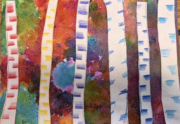 Colorful White Birch Tree Landscapes 