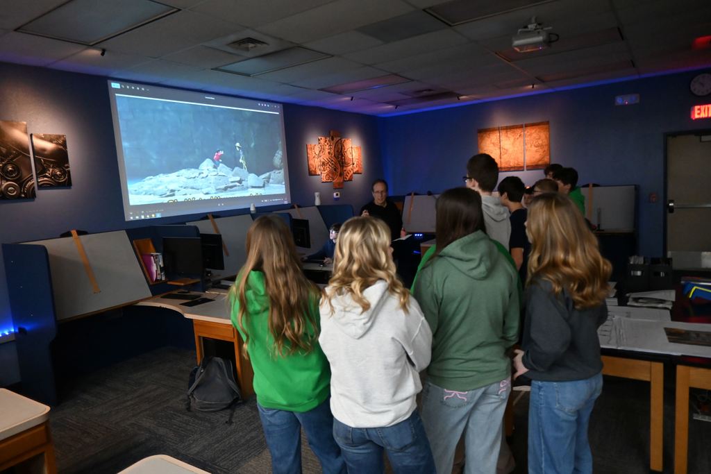 Bruce rea talks to students about drafting and it leading to a wide array of careers including movie making.