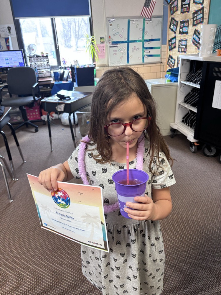 She has completed all of her 2nd grade ELA topics in Study Island! Way to go!!