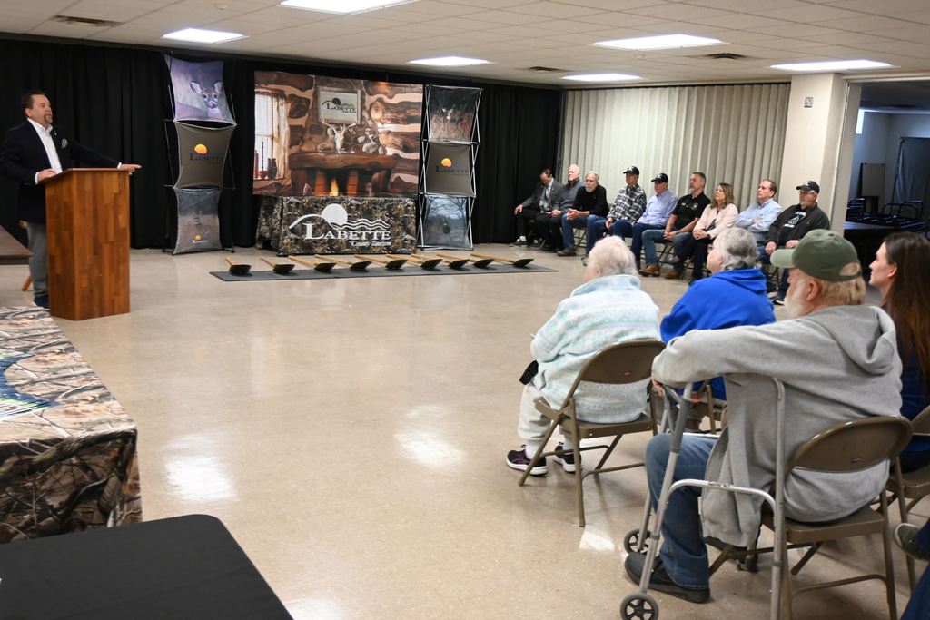 Jim Zaleski speaks at the ground breaking