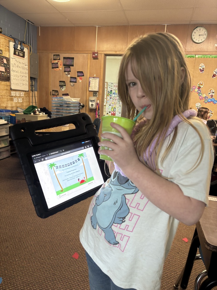 She has completed all of her Math topics in study island. Way to go girl!