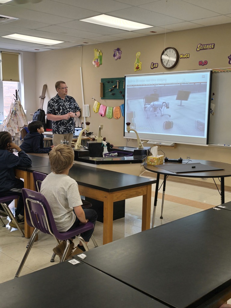 Fourth & Fifth grade students learn about coding and robotics from Vector the Viking.