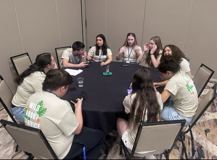 Engaged in team-building activities  