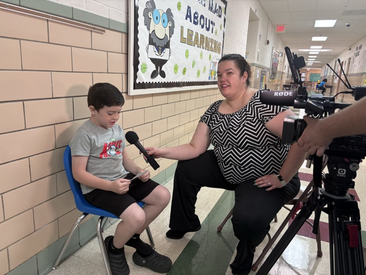 Mrs. Strode's class did amazing with the KSN camera crew today. They had to say their name, age and a question. 