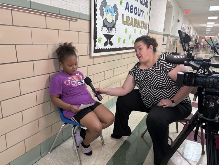 Mrs. Strode's class did amazing with the KSN camera crew today. They had to say their name, age and a question. 