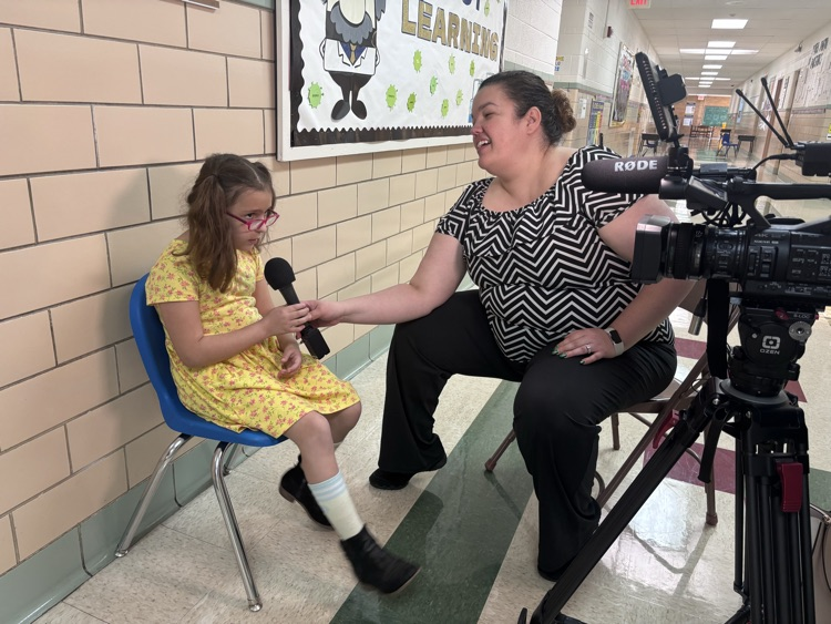 Mrs. Strode's class did amazing with the KSN camera crew today. They had to say their name, age and a question. 