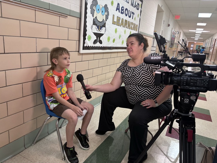 Mrs. Strode's class did amazing with the KSN camera crew today. They had to say their name, age and a question. 