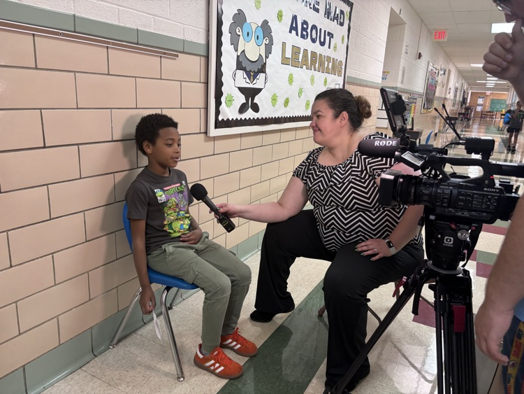 Mrs. Strode's class did amazing with the KSN camera crew today. They had to say their name, age and a question. 