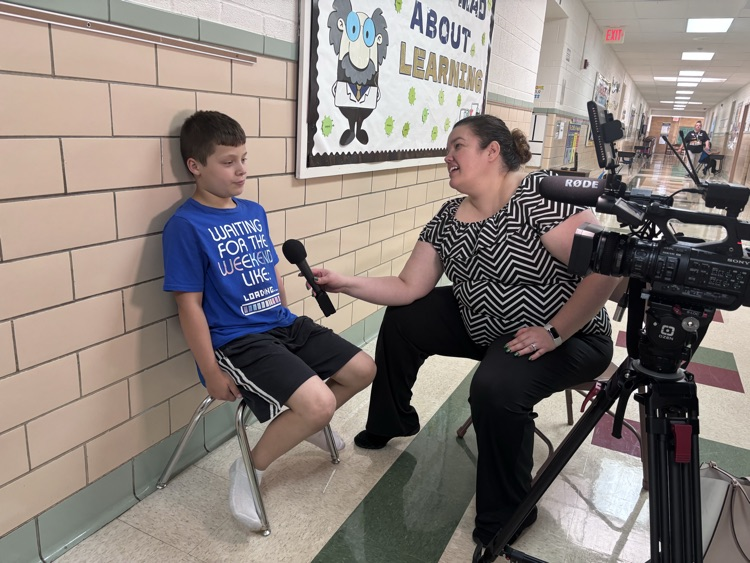 Mrs. Strode's class did amazing with the KSN camera crew today. They had to say their name, age and a question. 